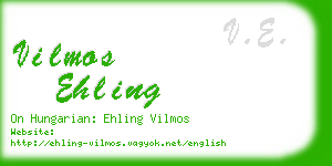 vilmos ehling business card